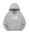Nice Ghost Club Dot 3Star Raglan Crop Hoodie Zip Up