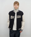 Marithé François Girbaud Wool Varsity Jacket Dark Navy