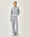 Marithé François Girbaud W CLASSIC LOGO KNIT PANTS heather gray