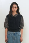 General Idea Woman Scallop Scarf Knit Vest