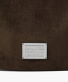 Marithé François Girbaud Classic Logo Round Suede Shoulder Bag Brown