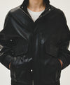 Marithé François Girbaud FAUX LEATHER HIGH NECK JACKET