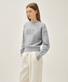 Marithé François Girbaud W CLASSIC LOGO CROP SWEATSHIRT heather gray