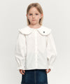 Marithé François Girbaud Kids White Frill Collar Blouse