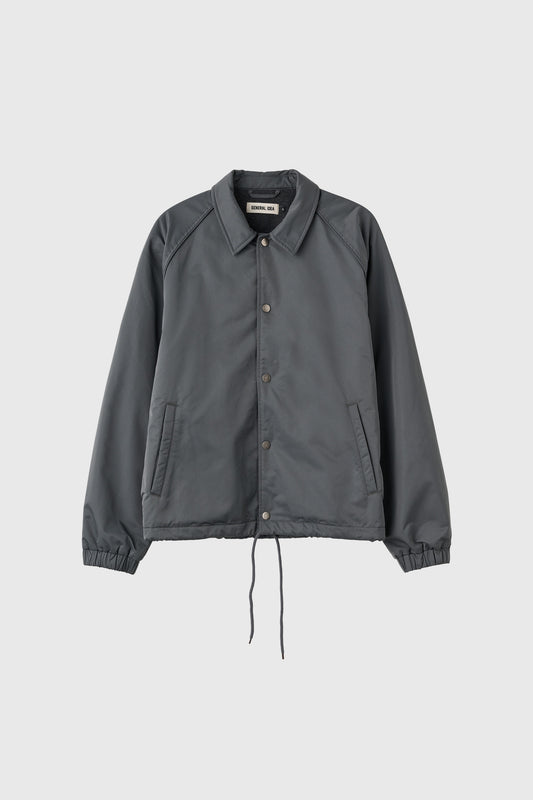 General Idea Unisex Fleece-Lined Coach Jacket [Charcoal]