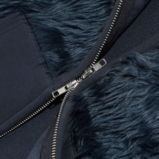 Nice Ghost Club Fur Yeti Hoodie Zip Up [Navy]