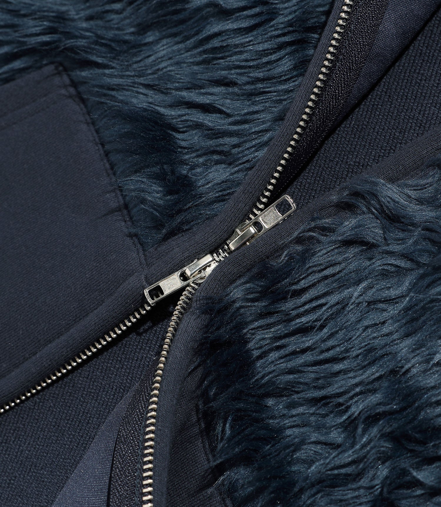 Nice Ghost Club Fur Yeti Hoodie Zip Up [Navy]