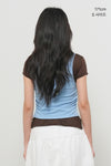 General Idea WOMAN 2-Way Color Layered T-Shirt [SKY BLUE]