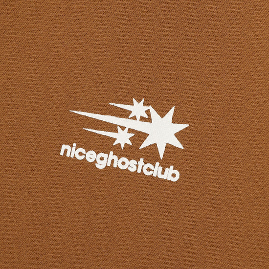Nice Ghost Club 3STAR HALFTONE SYMBOL ZIP HOODIE [BROWN]