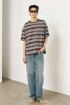 General Idea MAN Stripe Loose Fit Short Sleeve T-Shirt