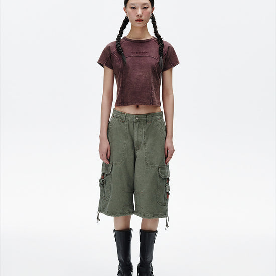 Mahagrid Washed Curved Tee