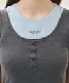 Marithé François Girbaud W LAYERED SLEEVELESS heather charcoal