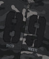 Mahagrid Camo Applique Crop Zip Up Hoodie