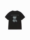 ADLV Woman Fuzzy Bear Short Sleeve T-Shirt