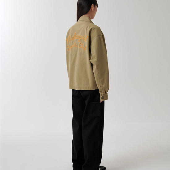 Mahagrid Washed Drizzler Blouson Jacket