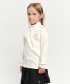 Marithé François Girbaud Kids Classic Logo Half Neck Long Sleeve - Ivory