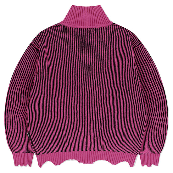 Mahagrid CUTTING CONTRAST HALF ZIP-UP KNIT
