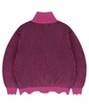 Mahagrid CUTTING CONTRAST HALF ZIP-UP KNIT