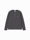 ADLV ADLV Henley Neck Waffle Long Sleeve T-Shirt