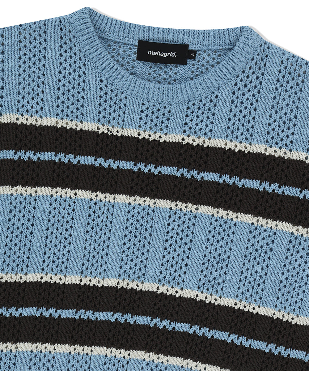 Mahagrid Mesh Stripe Knit