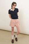 General Idea WOMAN Airy Essential Collar Half Knit