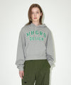 Mahagrid MHGRD APPLIQUE CROP HOODIE [GREY]