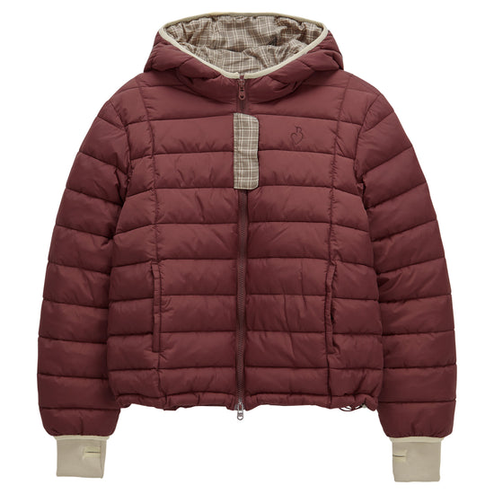 Bitter Cells Hood Check Light Puffer Jacket