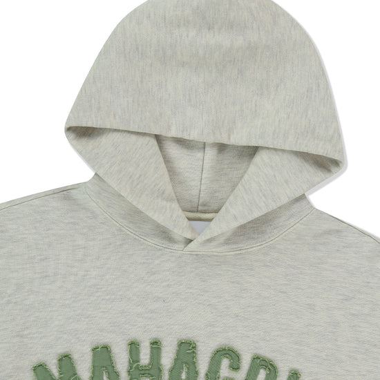 Mahagrid Twill Cut Off Applique Hoodie
