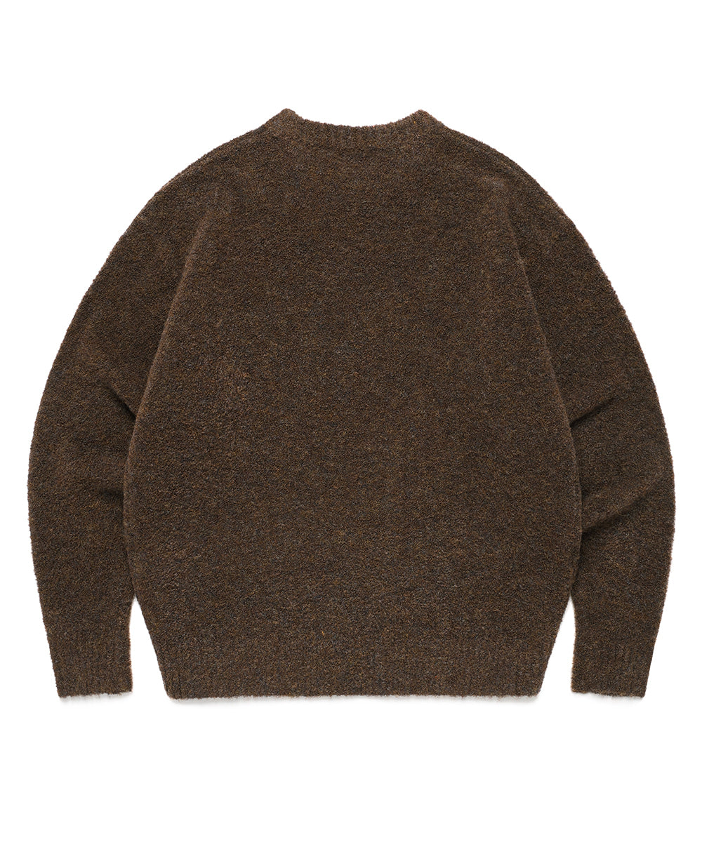 Cavish Two Tone Boucle Knit Crewneck
