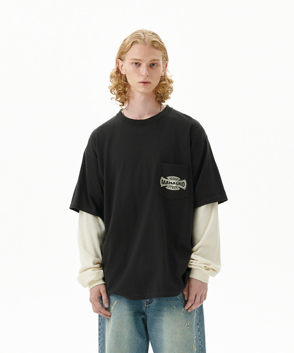 Mahagrid Cross Logo Thermal Long Sleeve Tee