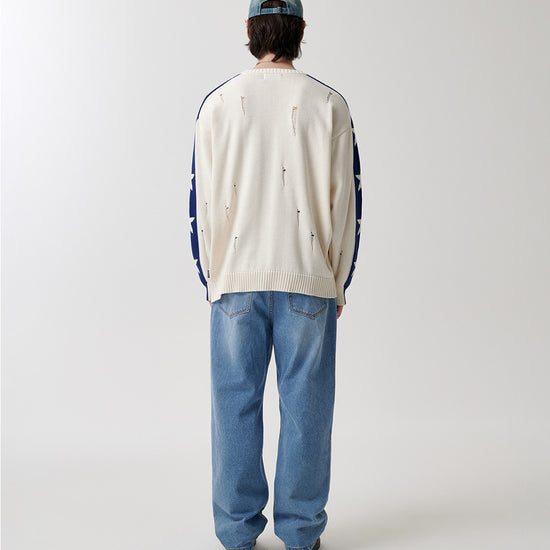 Mahagrid STAR CRASH KNIT CREWNECK