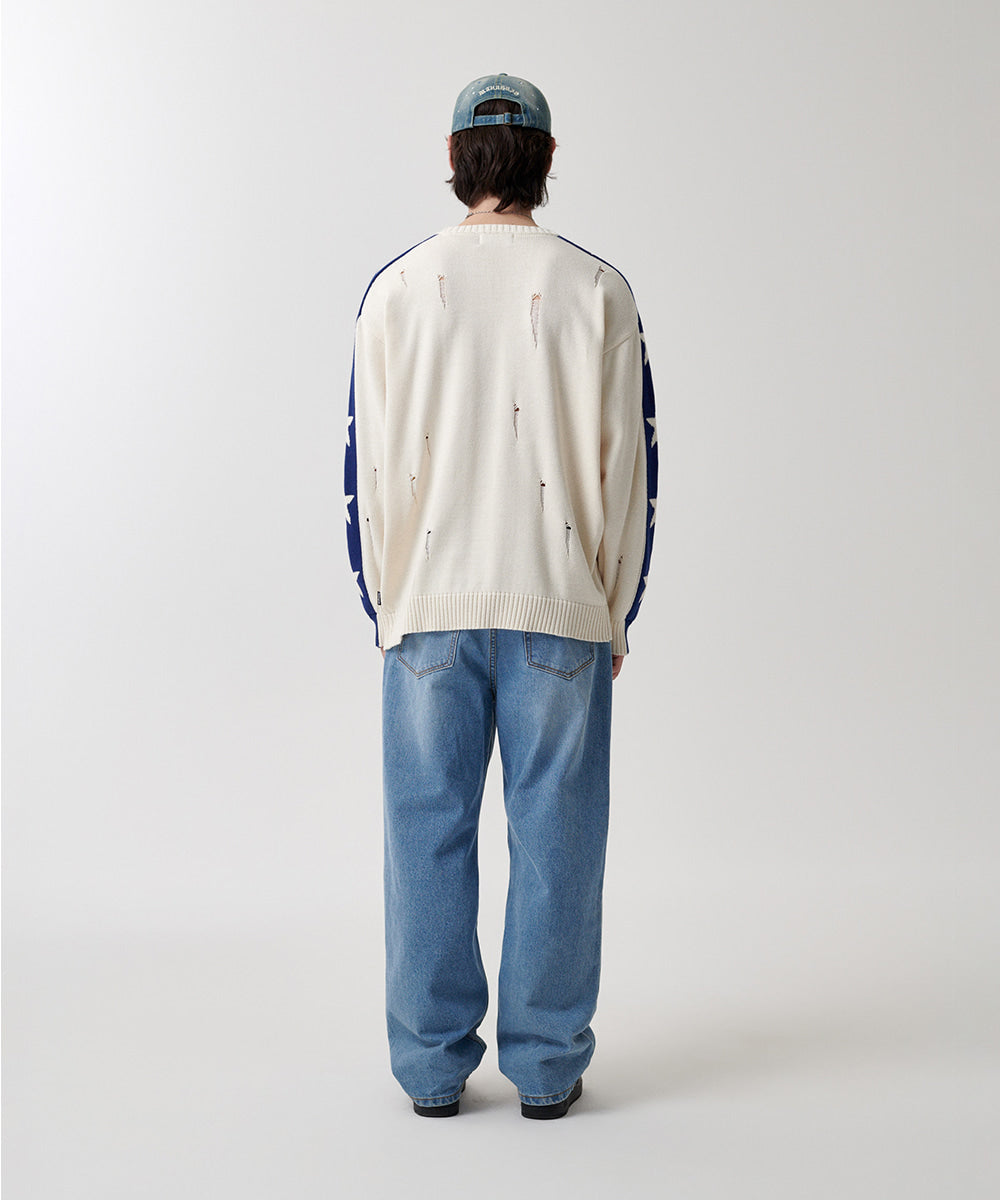 Mahagrid STAR CRASH KNIT CREWNECK