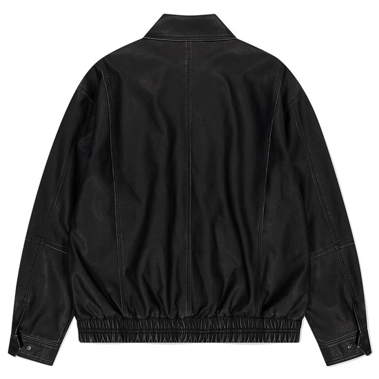 Mahagrid Washed Faux Leather Blouson
