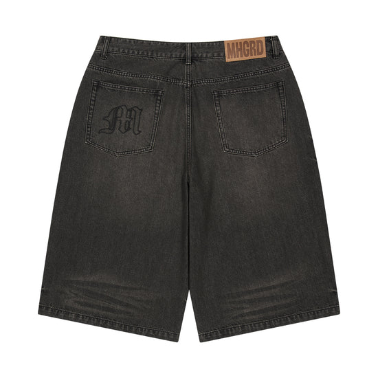 Mahagrid Bermuda Domingo Denim Short in Black