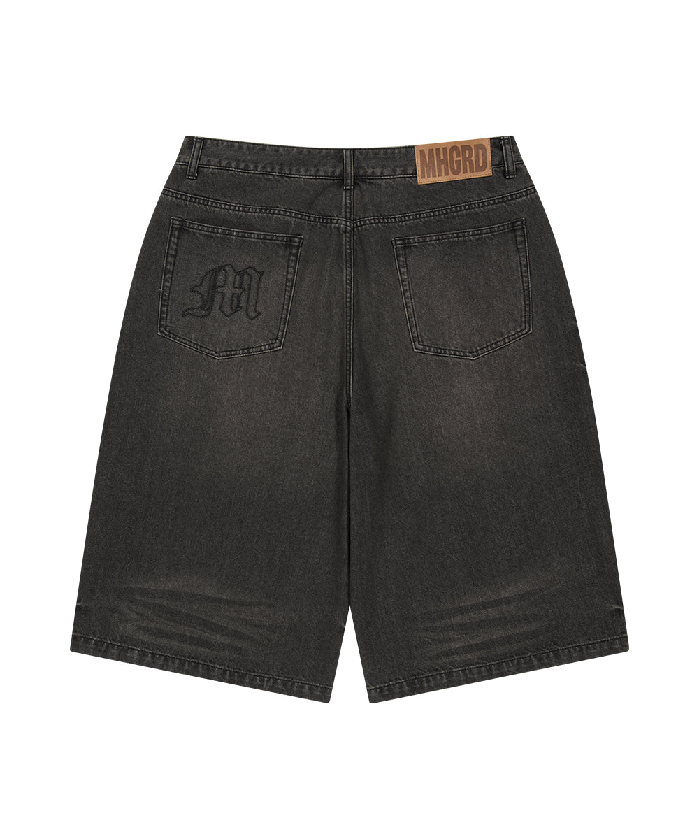 Mahagrid Bermuda Domingo Denim Short in Black