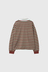 General Idea WOMAN Multi Stripe Rugby T-Shirt [BRICK]