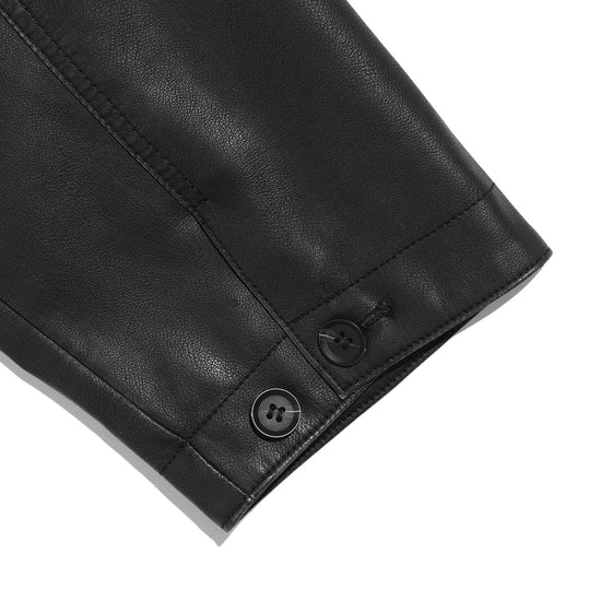 Nice Ghost Club PU Leather Work Car Coat