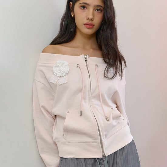 Bitter Cells Vera Off Shoulder Zip Up