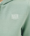 Marithé François Girbaud W SMALL CLASSIC LOGO CROP KNIT HOODIE ZIPUP black