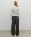 Marithé François Girbaud W Paneled Denim Pants Dark Gray