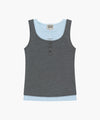 Marithé François Girbaud W LAYERED SLEEVELESS heather charcoal
