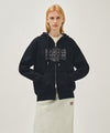 Marithé François Girbaud CLASSIC LOGO APPLIQUE HOODIE ZIPUP light heather gray
