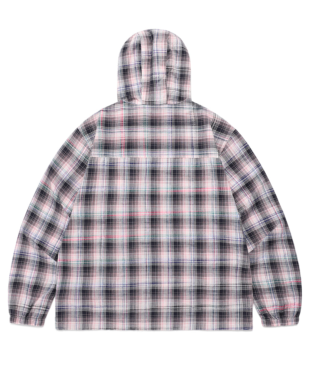 Cavish Hooded Check Wind Breaker