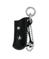 Mahagrid Piercing Leather Lighter Case [Black]