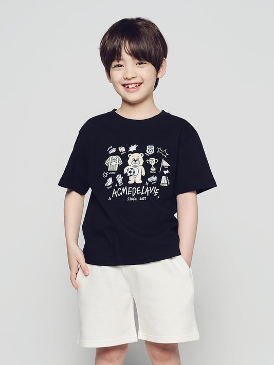 ADLV Kids Soccer AC Bear Short Sleeve T-Shirt