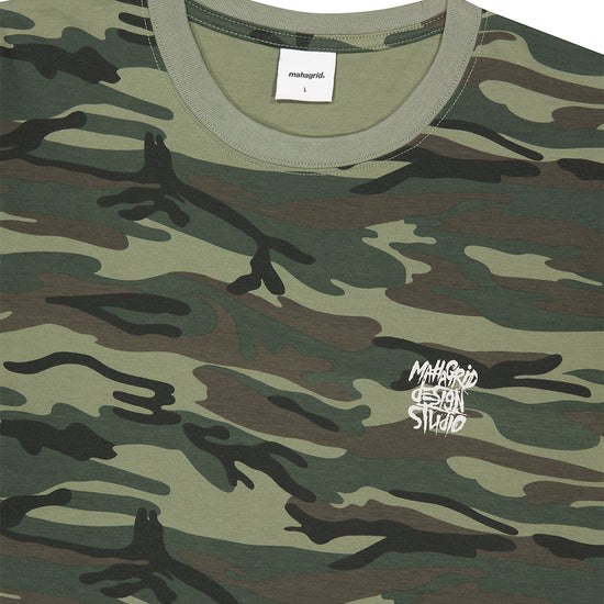 Mahagrid Camo Pattern Slash Logo Tee