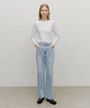 Marithé François Girbaud W HIGH STRAIGHT DENIM PANTS