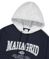 Mahagrid Basic Color Block Hoodie Navy