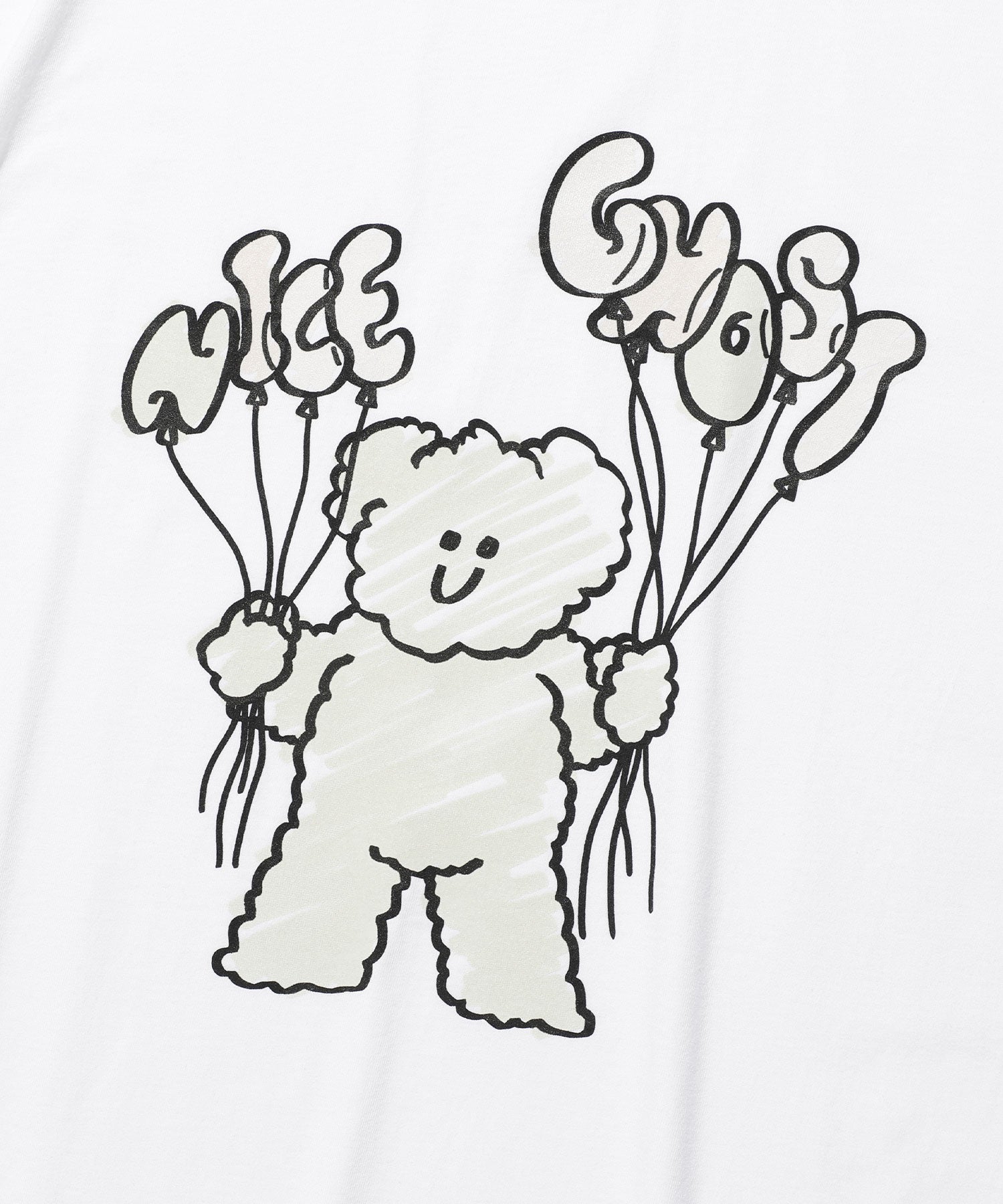 Nice Ghost Club Balloon Maca Drawing UV Tee [White]