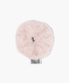 Marithé François Girbaud CLASSIC LOGO FUR SCRUNCHIE baby pink